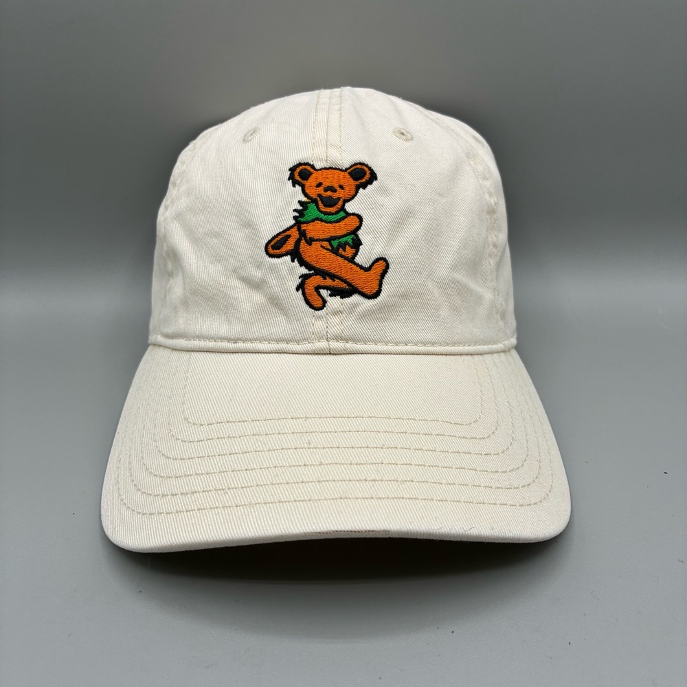 Grateful Dead MAD Engine Embroidered Orange Bear Adjustable Adult Hat